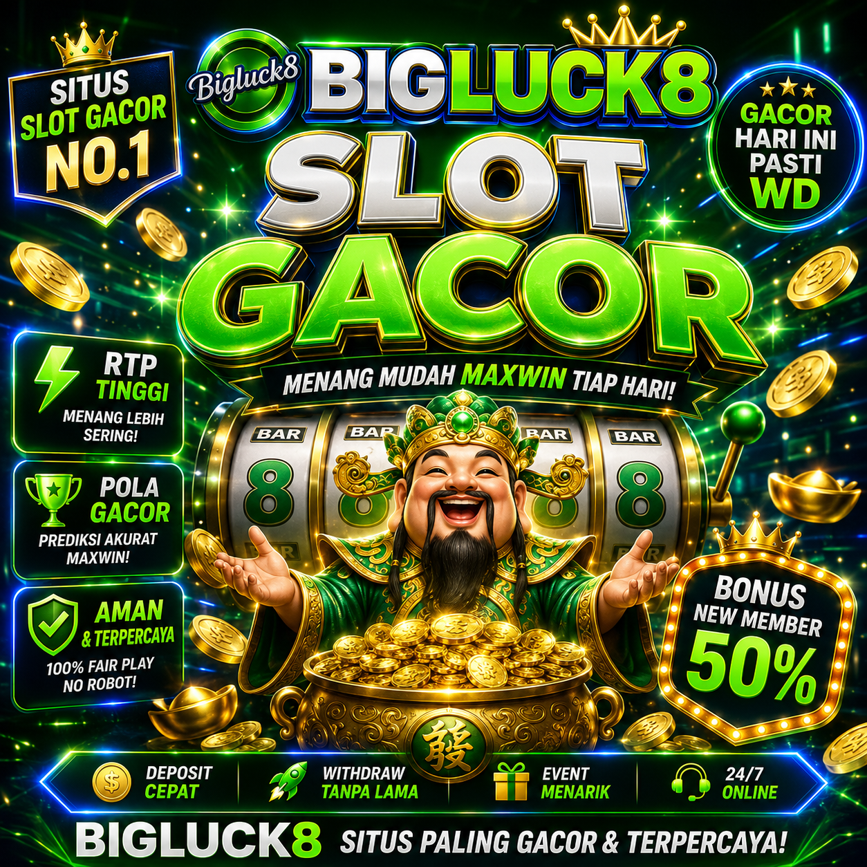 BIGLUCK8 @ Slot Pulsa Tanpa Potongan dengan Proses Deposit Cepat